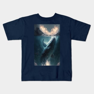 Whale in the ocean Kids T-Shirt